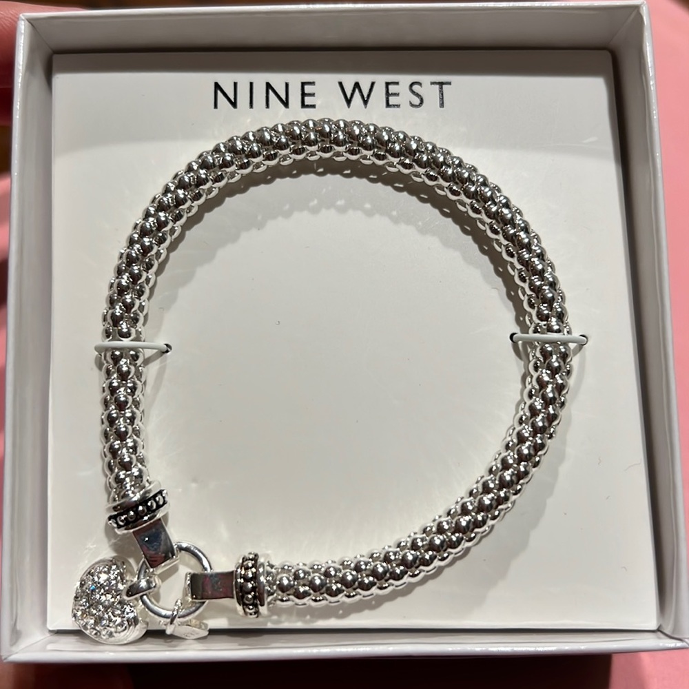 Nine West heart charm bracelet